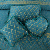 5 PCS VELVET TEXTURE VERSACE BEDSHEET SET-MULTICOLOR